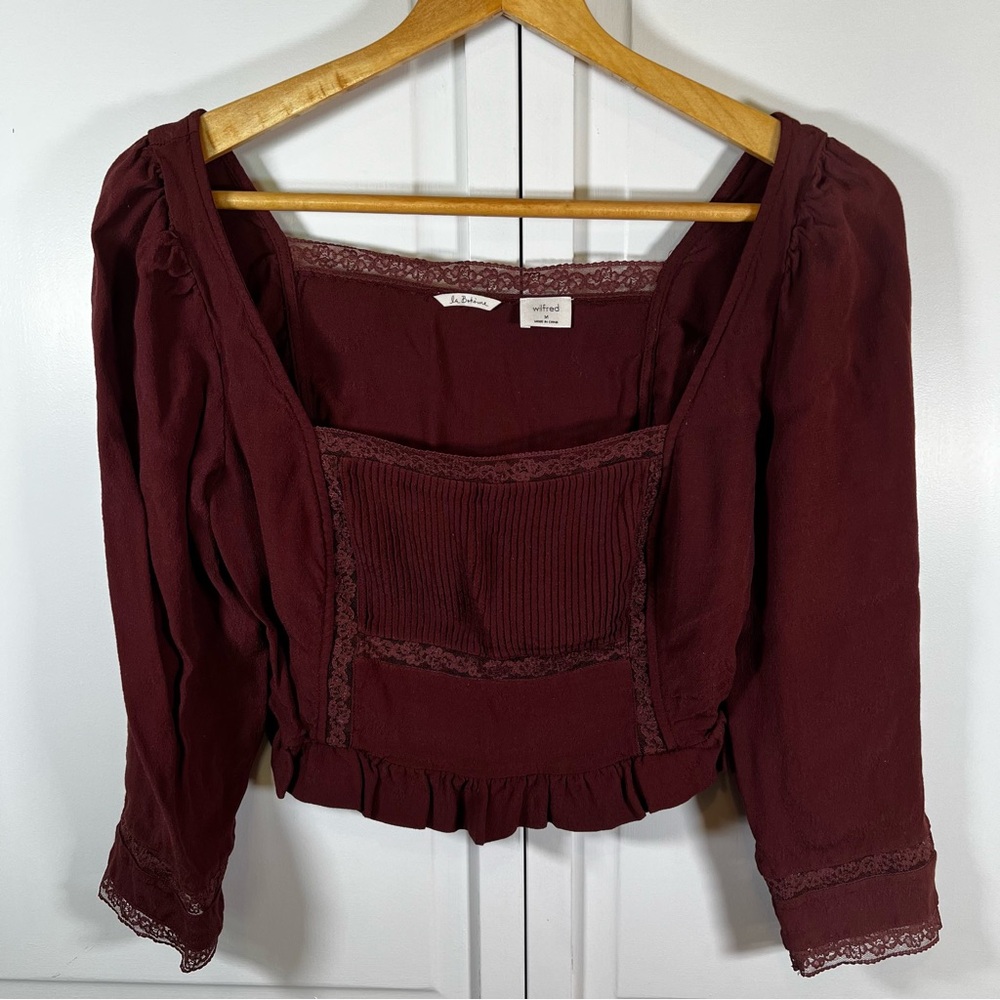 Wilfred Burgundy Blouse